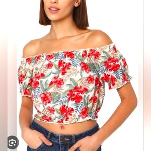 Cotton Peasant Crop Top